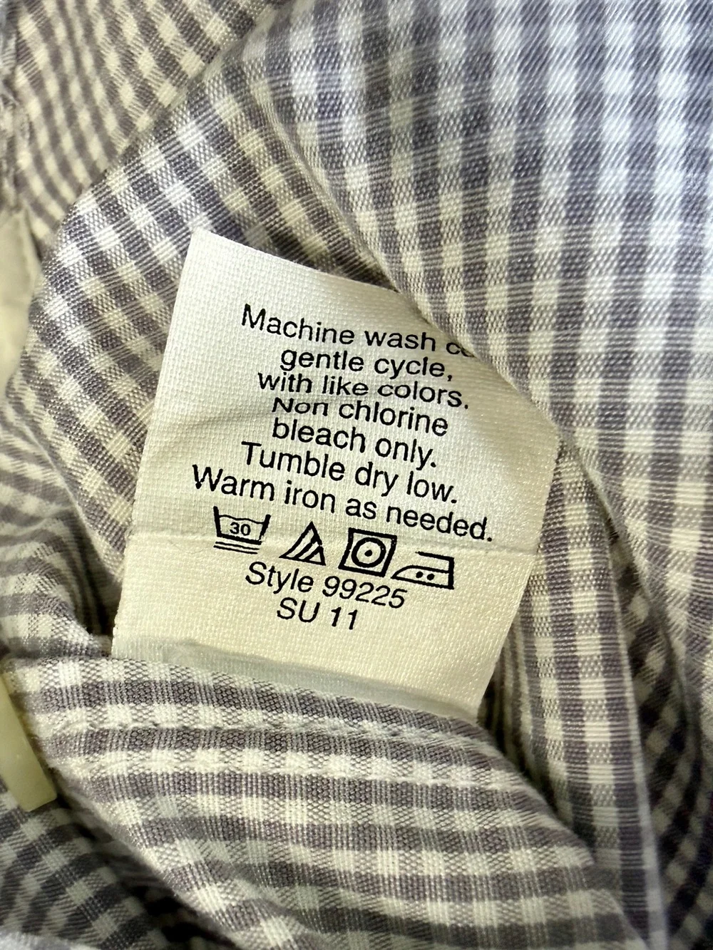 J.Crew Soft Lavender Micro Gingham Button-Down Shirt 2-Ply Cotton Size L